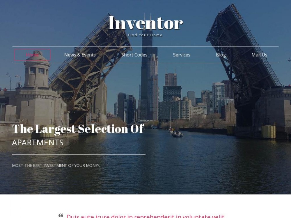 Шаблон Inventor - для создания сайта блога