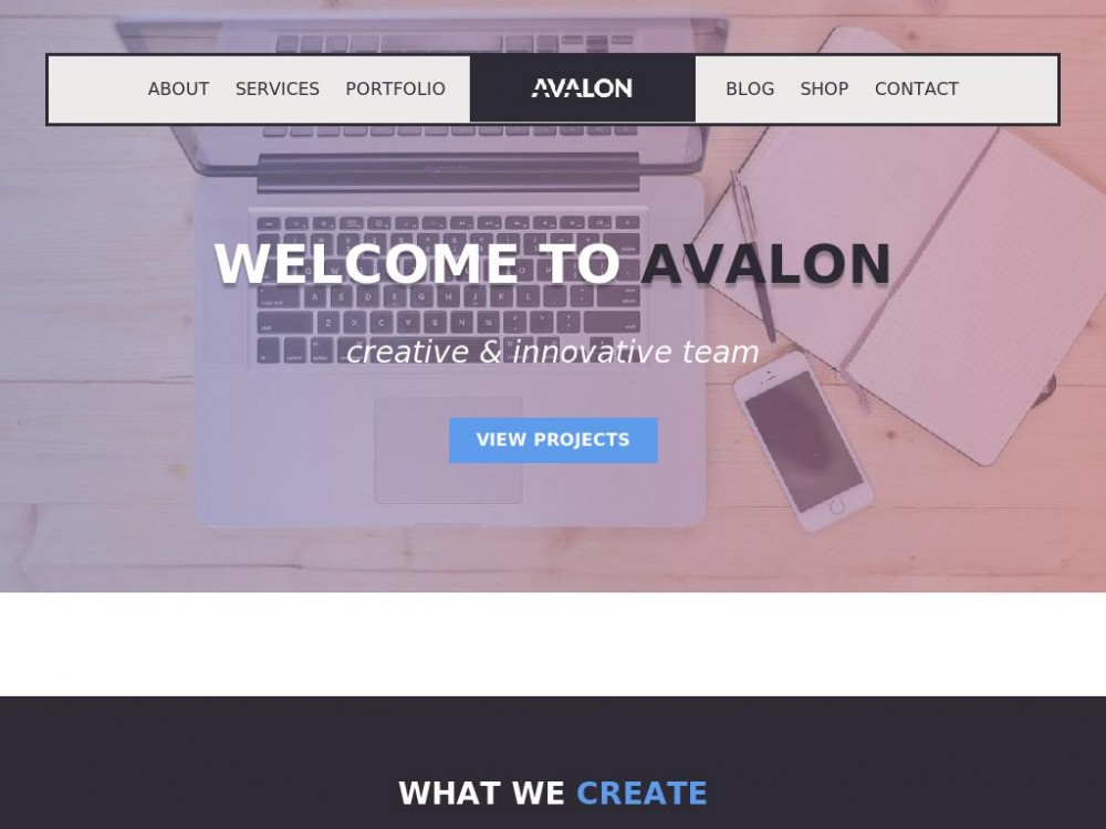 Шаблон Avalon - для создания сайта блога