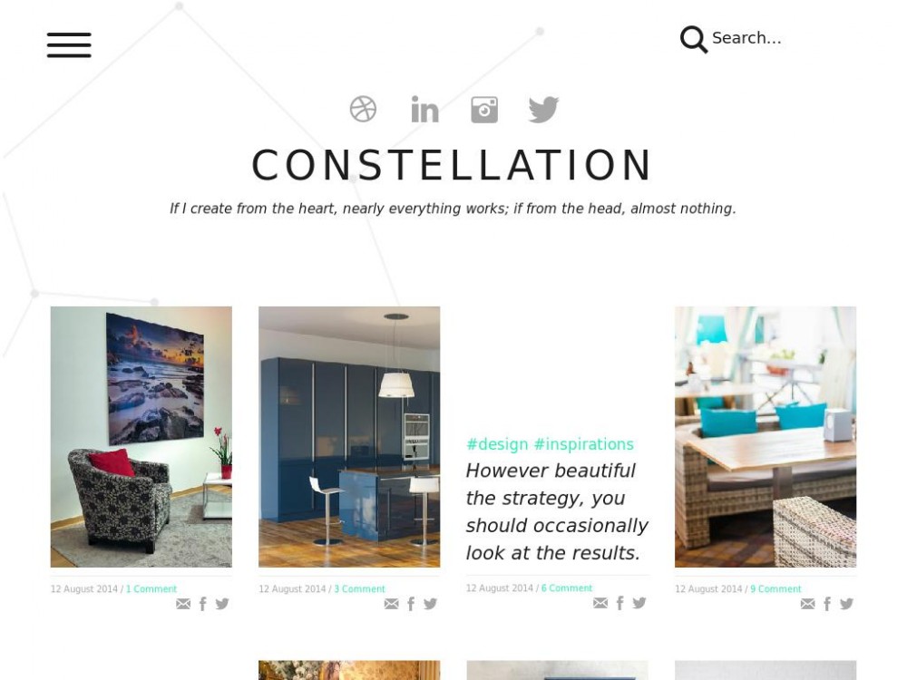 Шаблон Constellation - для создания сайта блога