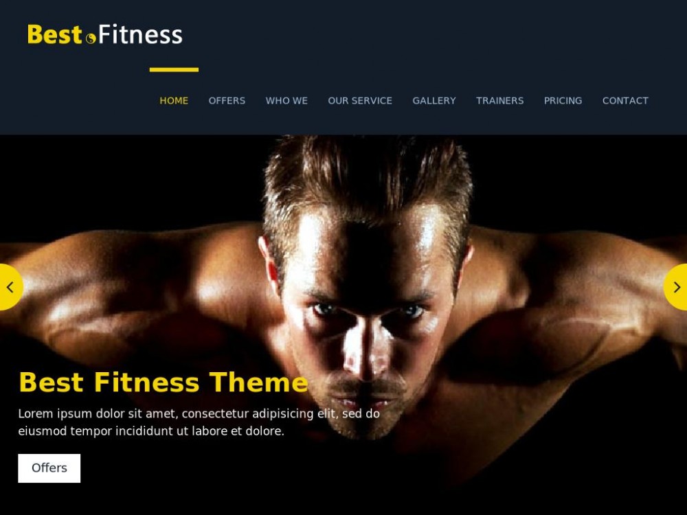 Шаблон Best Fitness - посадочная страница Landing page