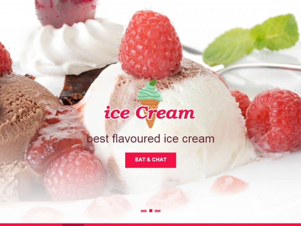 Шаблон Ice Cream - посадочная страница Landing page