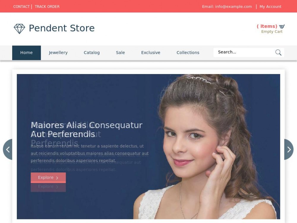 Шаблон Pendent Store для сайта интернет-магазина