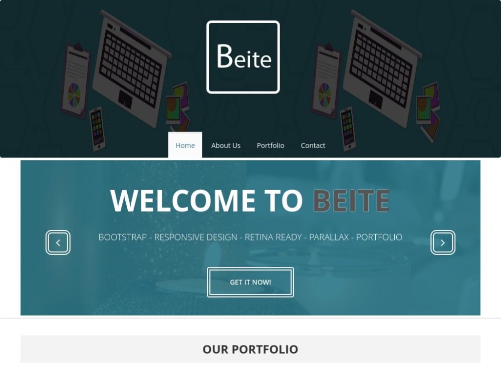 Шаблон Beite для сайта портфолио
