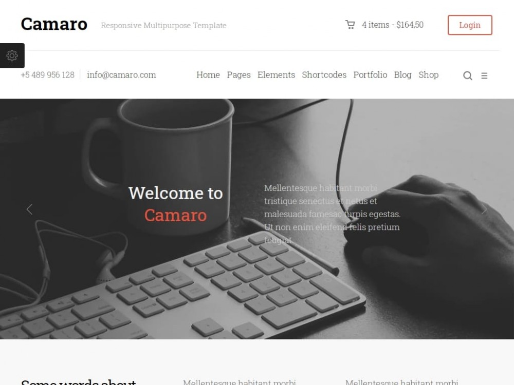 Шаблон Camaro для многостраничного сайта