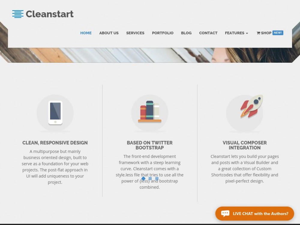 Шаблон CLEANSTART Business - WordPress для многостраничного сайта