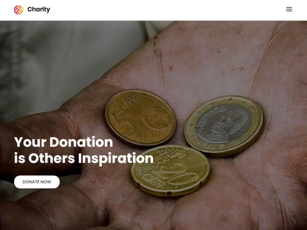Шаблон Charity TN - посадочная страница Landing page