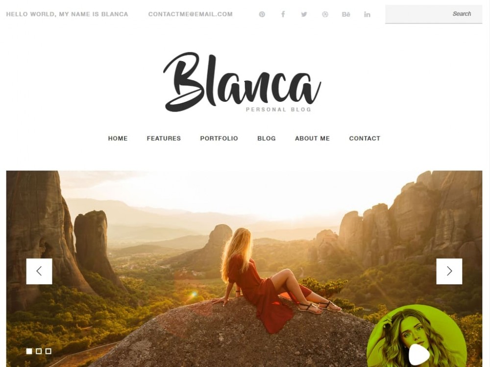 Шаблон Blanca - для создания сайта блога