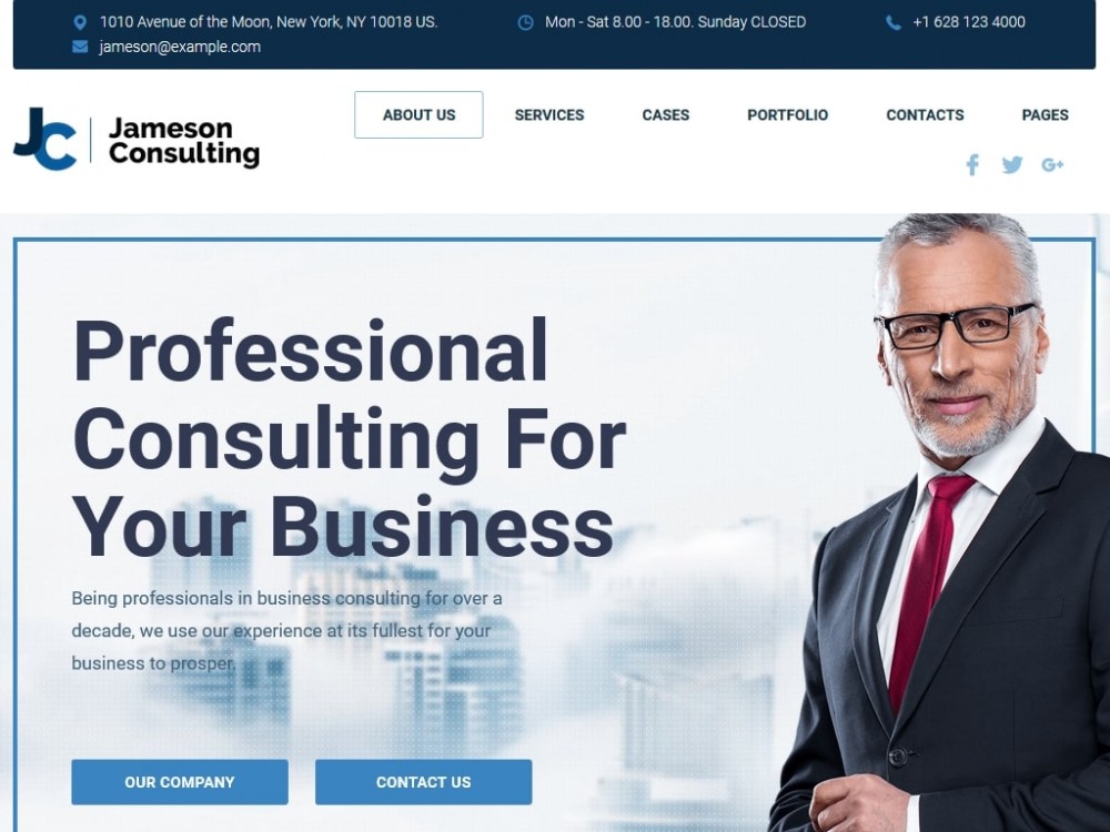 Шаблон Business & Consulting для сайта портфолио