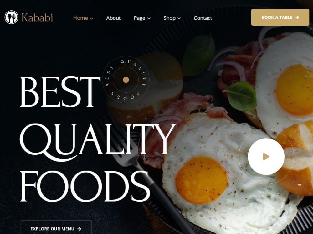 Шаблон Kababi для многостраничного сайта