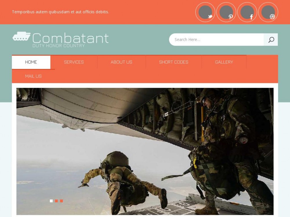 Шаблон Combatant - для создания сайта блога