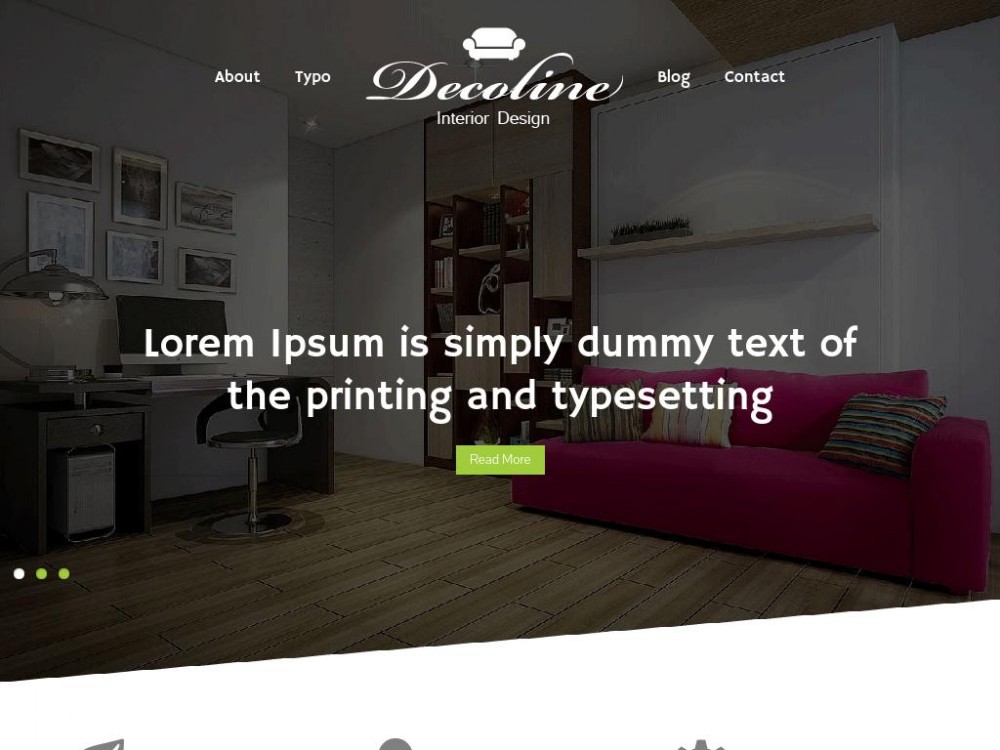 Шаблон Decoline - для создания сайта блога