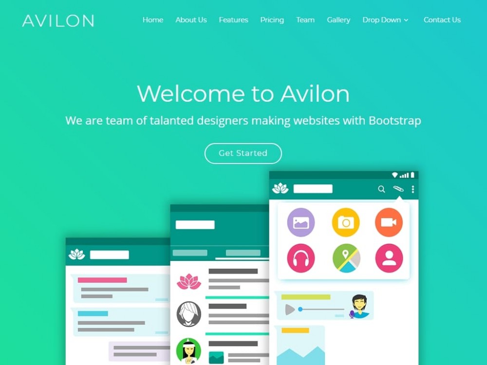 Шаблон Avilon - посадочная страница Landing page