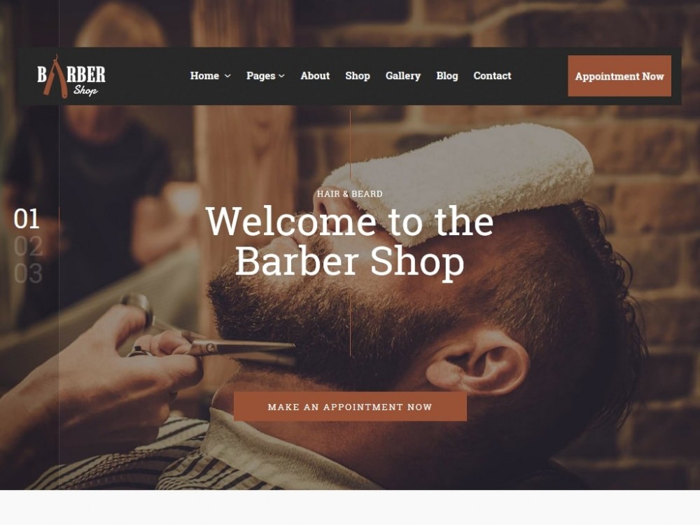 Шаблон Barber Shop для сайта интернет-магазина