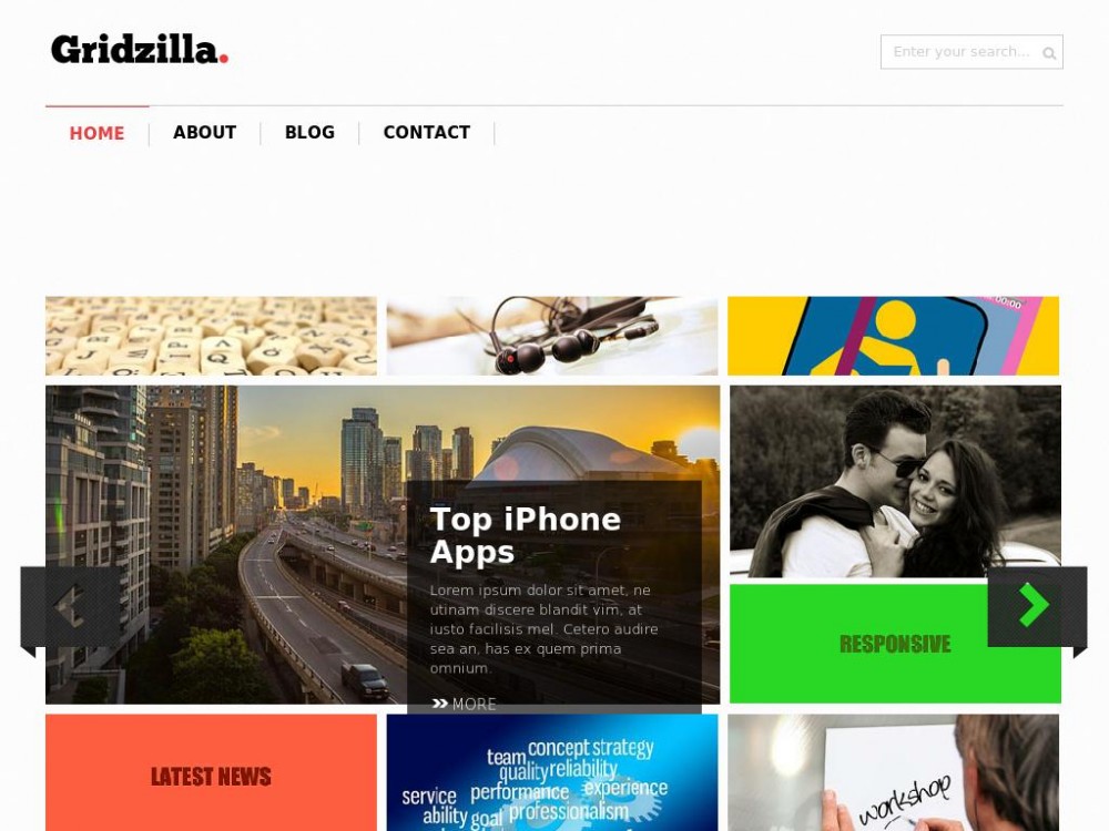 Шаблон Gridzilla - для создания сайта блога