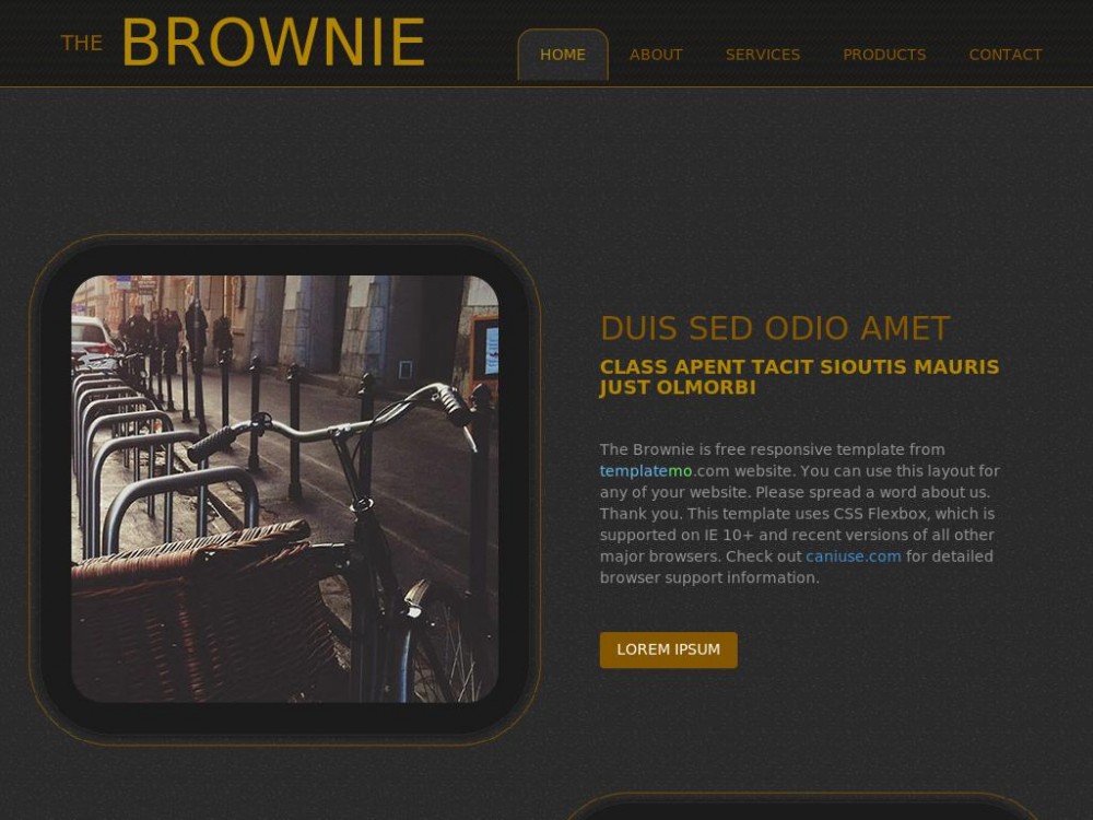 Шаблон Brownie - посадочная страница Landing page