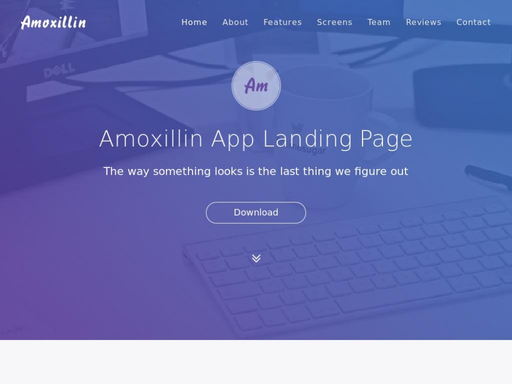 Шаблон Amoxillin - посадочная страница Landing page