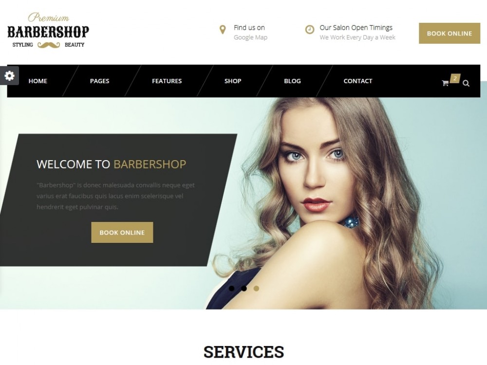 Шаблон BarberShop для многостраничного сайта