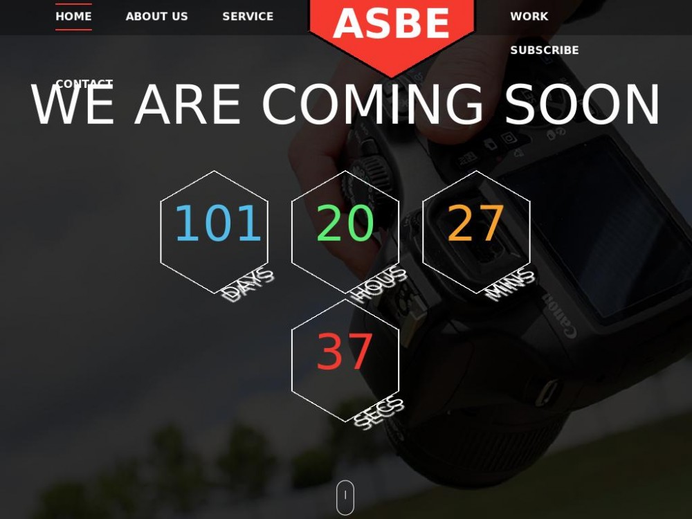 Шаблон ASBE - страница заглушки с таймером