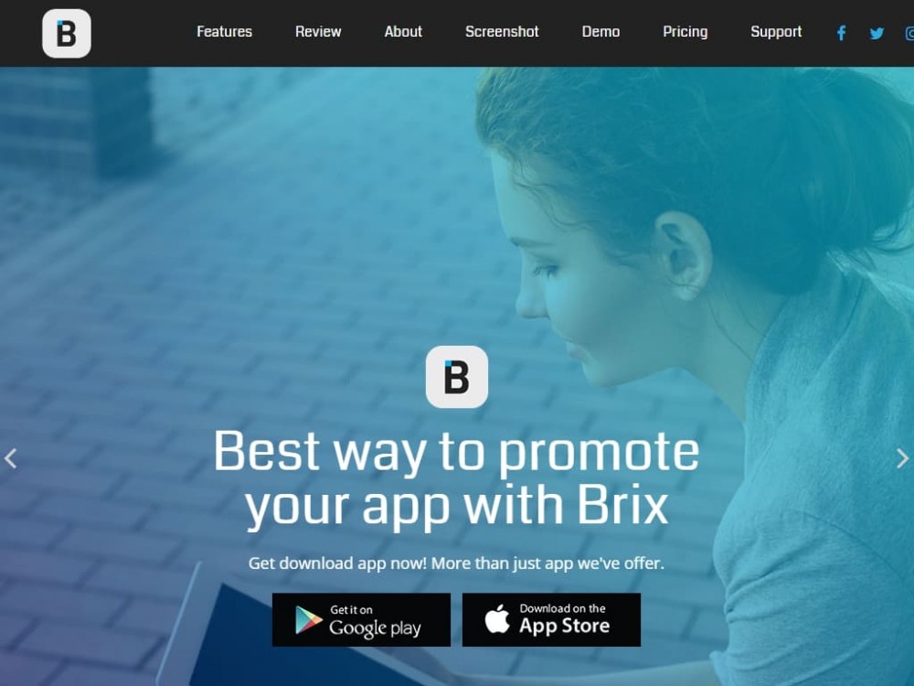 Шаблон BRIX - посадочная страница Landing page