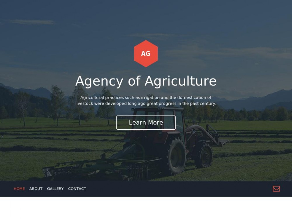 Шаблон Agro Agency - посадочная страница Landing page
