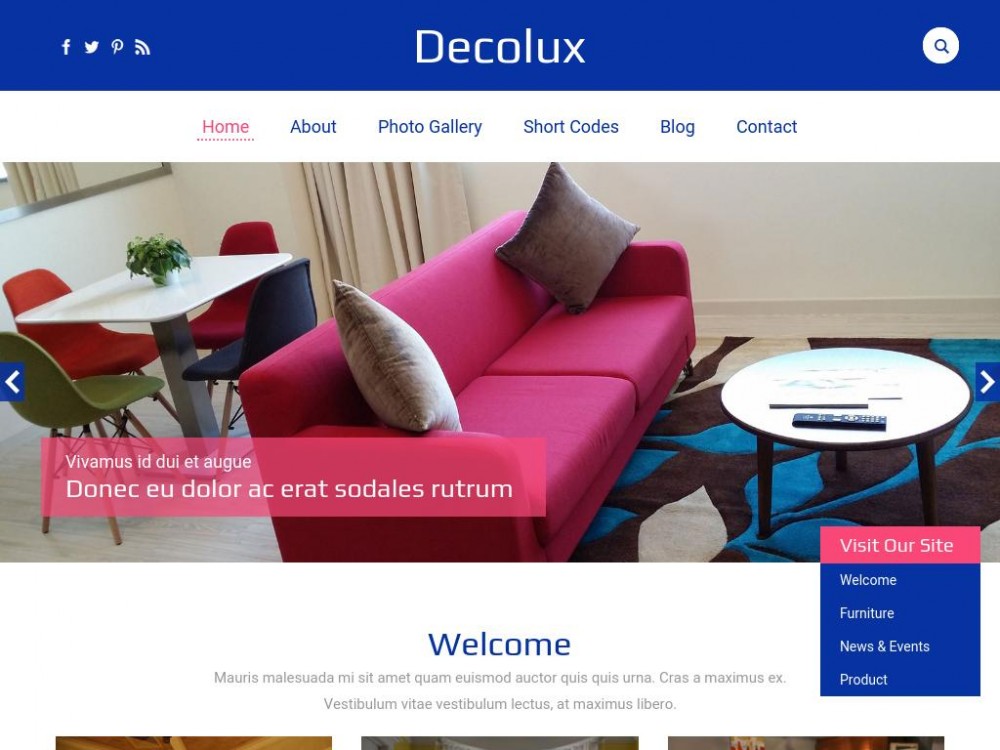 Шаблон Decolux - для создания сайта блога