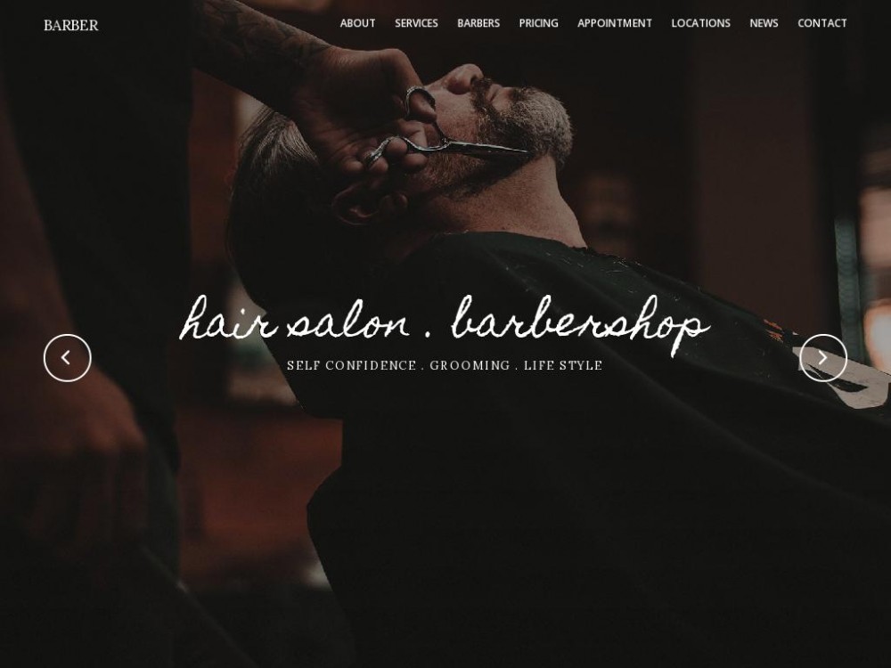Шаблон Barber - посадочная страница Landing page