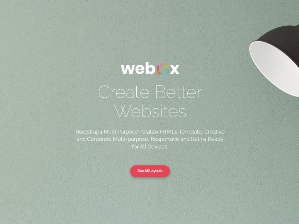 Шаблон Webox для многостраничного сайта