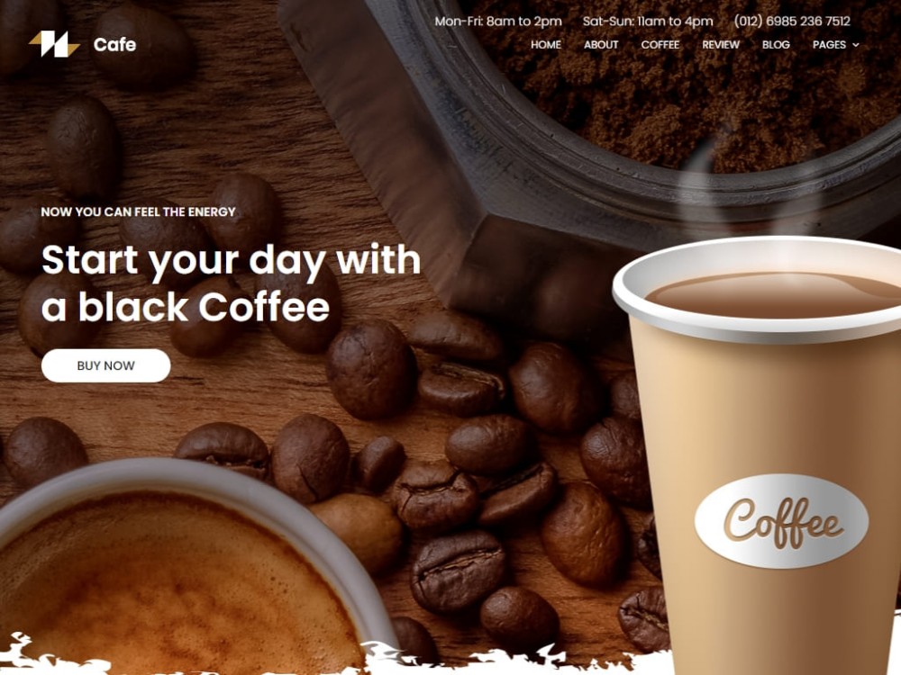 Шаблон Coffee - посадочная страница Landing page