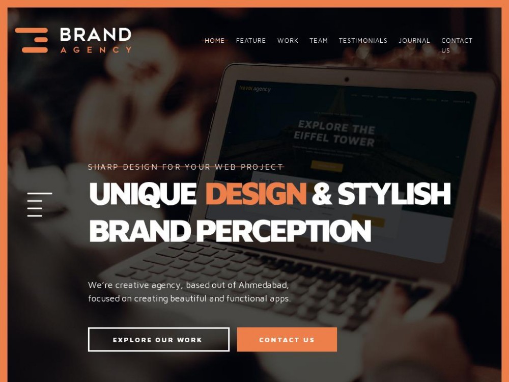 Шаблон Brand Agency - посадочная страница Landing page