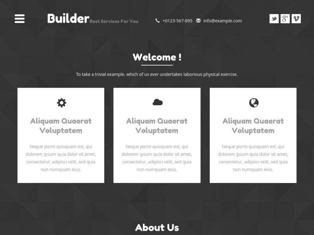 Шаблон Builder - посадочная страница Landing page