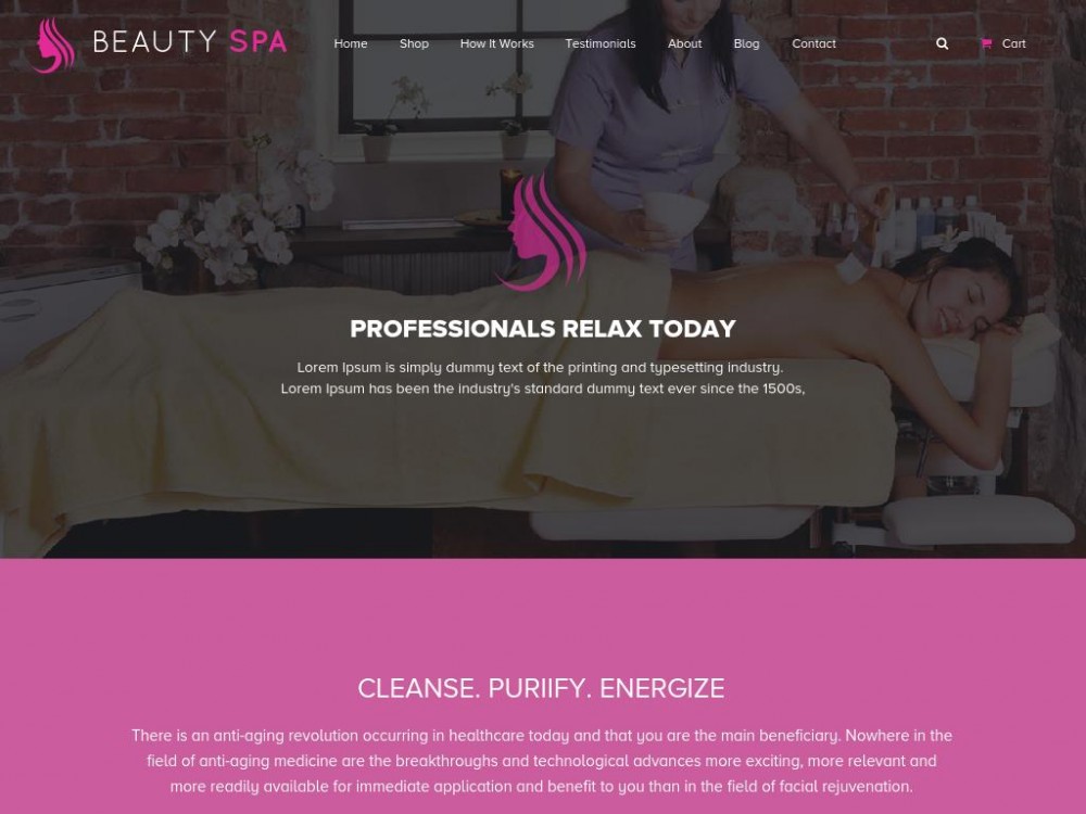 Шаблон Beauty Spa - посадочная страница Landing page