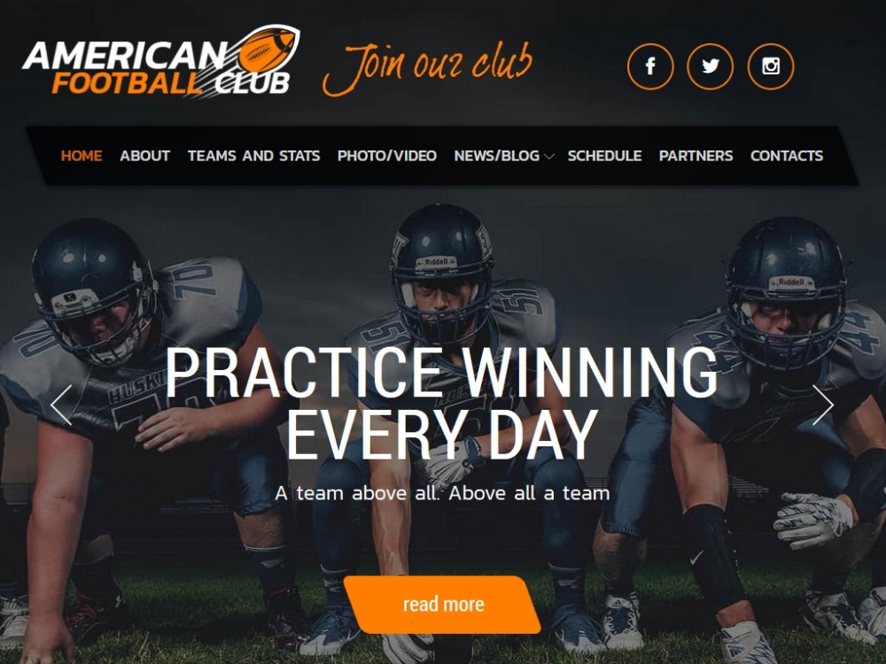 Шаблон American Football - для создания сайта блога