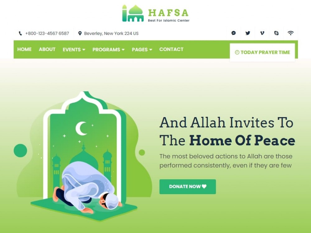 Шаблон Hafsa для многостраничного сайта