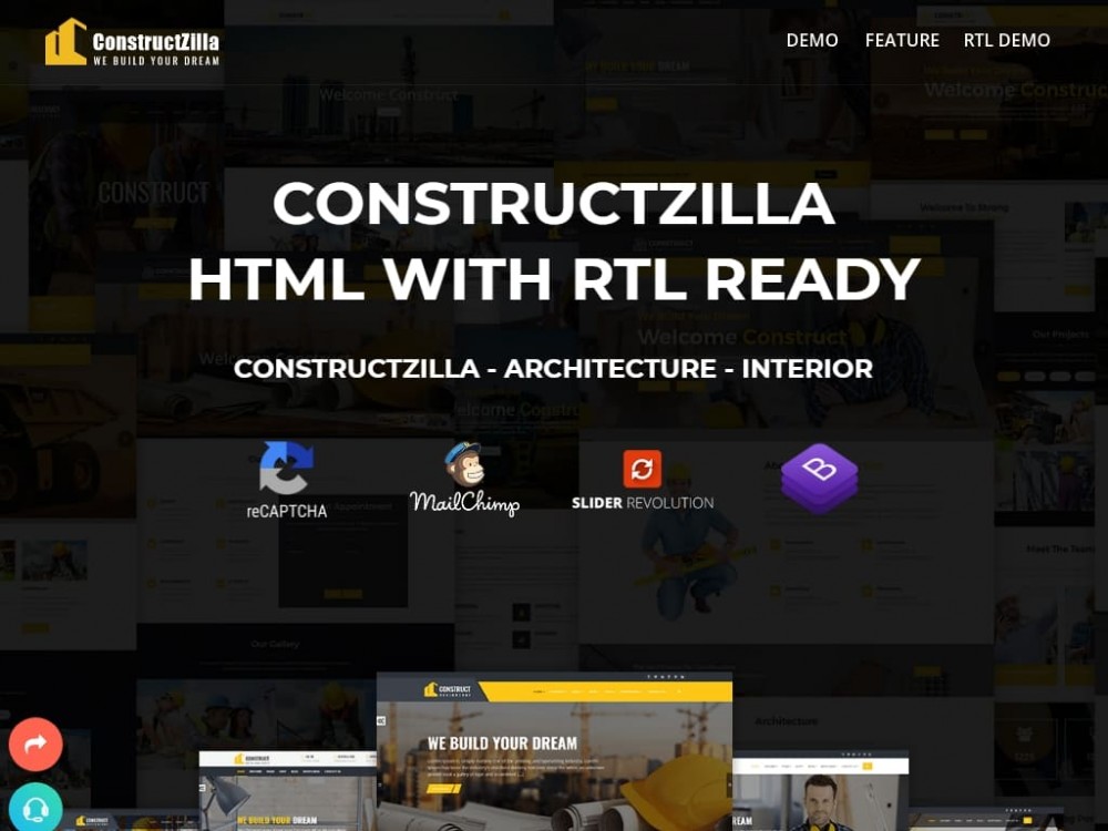 Шаблон ConstructZilla для многостраничного сайта