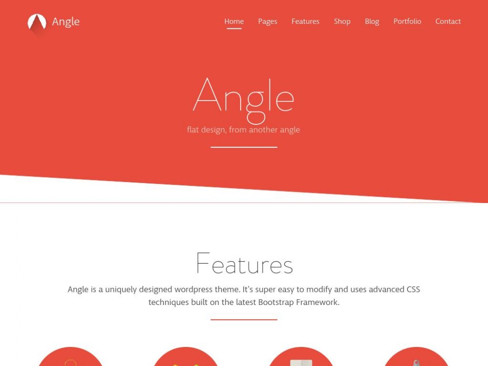 Шаблон Angle - WordPress для многостраничного сайта