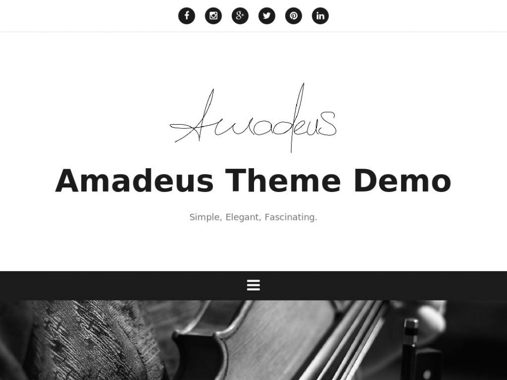 Шаблон Amadeus - WordPress - для создания сайта блога