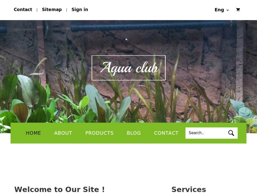 Шаблон Aqua Club - для создания сайта блога