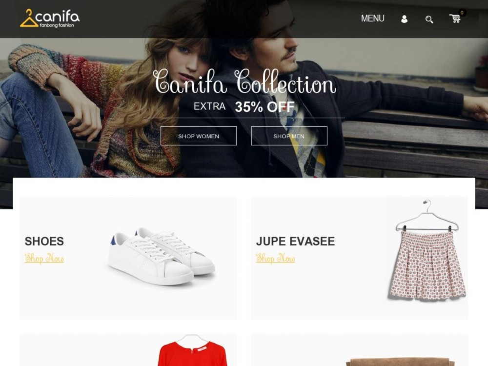 Шаблон Canifa Fashion Shop - Magento для сайта интернет-магазина